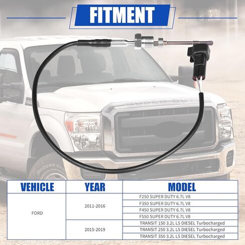 AC3Z5J213C مستشعر درجة حرارة غاز العادم EGT متوافق مع 2011-2016 Ford F250 350 450 550 Super Duty 6.7L V8 2015-2019 Transit 150 250 350 3.2L L5 ديزل توربيني in Kuwait