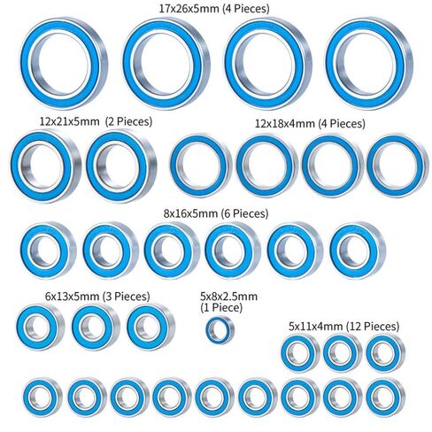 32Pcs Metal Wheel Hubs Axle Sealed Bearing Compatible with 1 10 Scale RC Car Models Fits 86086 4 2 0 Upgrade Parts Accessories in Kuwait