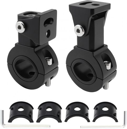 Motorcycle Light Mounting Brackets Adjustable 18-32mm Tube Clamps Spotlight Front Fork Mount,Auxiliary Foglight Bracket for Dirt Bike UTV Offroad,Fits Handlebars, Bumpers, Roll Cage, Roof Rack in Kuwait