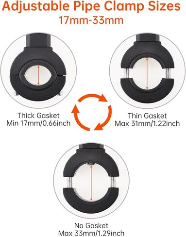 Motorcycle Light Mounting Brackets Adjustable 18-32mm Tube Clamps Spotlight Front Fork Mount,Auxiliary Foglight Bracket for Dirt Bike UTV Offroad,Fits Handlebars, Bumpers, Roll Cage, Roof Rack in Kuwait