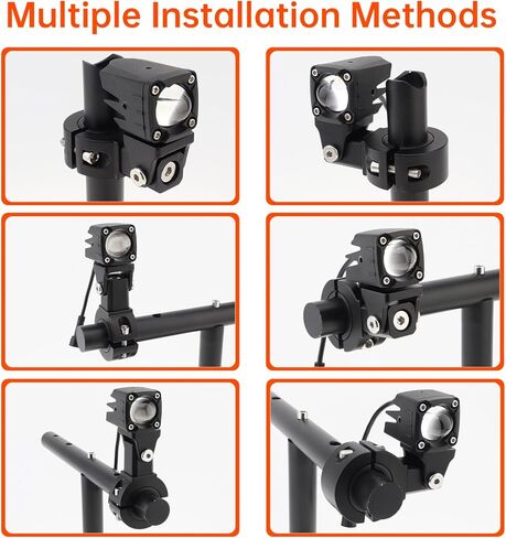 Motorcycle Light Mounting Brackets Adjustable 18-32mm Tube Clamps Spotlight Front Fork Mount,Auxiliary Foglight Bracket for Dirt Bike UTV Offroad,Fits Handlebars, Bumpers, Roll Cage, Roof Rack in Kuwait