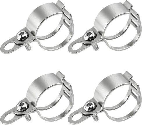 2 Pairs Motorcycle Fork Indicator Brackets, Motorbike Fork Light Relocation Clamps Mounting Holder, Universal Metal Turn Signal Mount Bracket for 30-43mm Front Forks (Black) in Kuwait