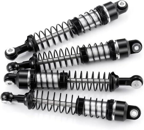 RCLIONS RC Car Shocks 62mm Oil Shock Absorber for 1/18th Redcat Ascent RC Crawler Car Upgrade Parts (Black) in Kuwait