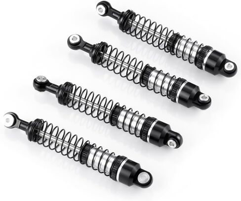 RCLIONS RC Car Shocks 62mm Oil Shock Absorber for 1/18th Redcat Ascent RC Crawler Car Upgrade Parts (Black) in Kuwait