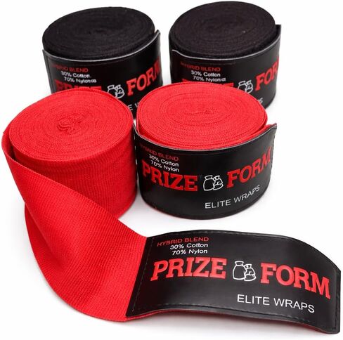 PRIZE FORM Boxing Wraps - 180 Inch Mexican Style Hand Wraps for Boxing, 2 Pairs of Wraps, Stretch Boxing Wraps for Men and Women in Saudi Arabia