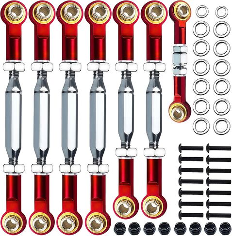 Adjustable Stainless Steel Turnbuckles Set/Camber Links with Rod Ends Set for 1/10 Traxxas Slash 4X4 2WD /Rustler 2WD 4X4/Hoss 2WD 4X4/ Stampede 2WD 4X4/Bandit 2WD 4X4/ Upgrades Parts(Purple) in Kuwait