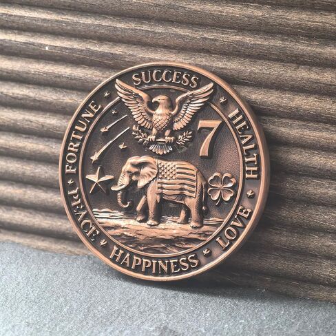Fortune Favors the Bold Lucky Coin مع حافظة واقية - سبيكة زنك عالية الجودة قابلة للتجميع، حدوة حصان و4 أوراق البرسيم هدية تذكارية للبدايات الجديدة والنجاح (1.57 بوصة) ﻿ ﻿ ﻿ in Kuwait