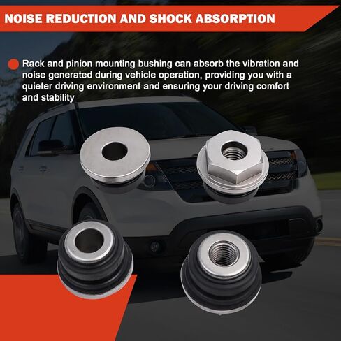 4PCS Rack & Pinion Bushings Kit Compatible with Ford Explorer 2010 2011 2012 2013 2014 2015, AA5Z-3C716-B, AA5Z3C716B in Kuwait