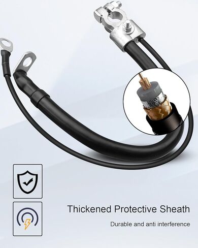 7162966 Negative Battery Cable Fit for Bobcat T550 T595 T630 T650 T590 Track Loaders S510 S595 S630 S650 S530 S550 S570 S590 Skid Steer Loaders, Negative Terminal with Cable in Kuwait