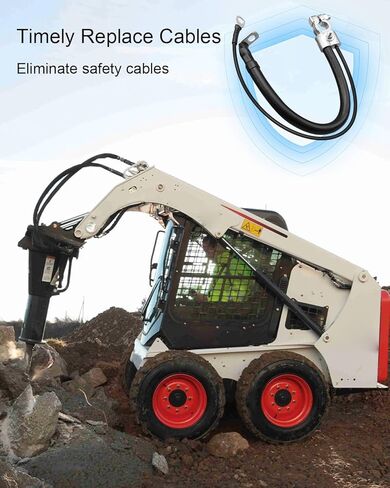 7162966 Negative Battery Cable Fit for Bobcat T550 T595 T630 T650 T590 Track Loaders S510 S595 S630 S650 S530 S550 S570 S590 Skid Steer Loaders, Negative Terminal with Cable in Kuwait