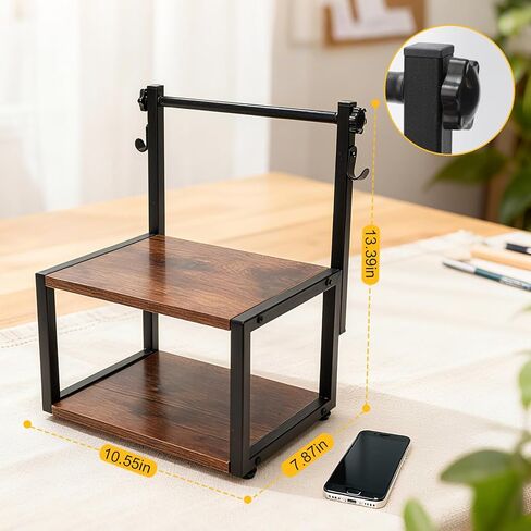 13.3"x10.5"x7.8"Label Holder for Rolls & Fan-Fold Labels,Desktop Thermal Printer Stand Adjustable Balance Screws forLabel Sticker Dispenser Ideal for Home/Office and Small Business & Warehouse in Kuwait
