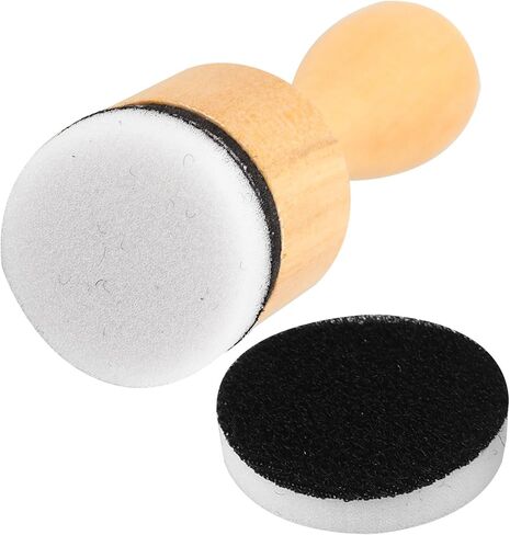 Healeved Mini Round Distress Ink Blending Tool with 2 Flat Replacement Foam Sponges, Natural Wood Handle for Card Making and Stencil Crafting in Kuwait