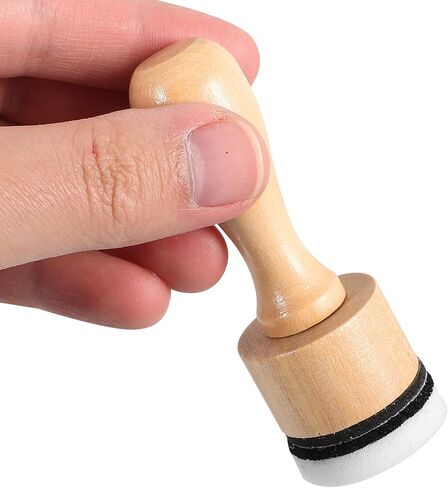 Healeved Mini Round Distress Ink Blending Tool with 2 Flat Replacement Foam Sponges, Natural Wood Handle for Card Making and Stencil Crafting in Kuwait