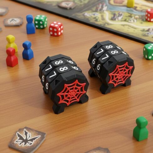 عداد الحياة ذو العجلات المزدوجة (نطاق 0-99) - قرص تعقب نقطة الصحة لألعاب الطاولة مثل Magic: The Gathering (MTG)، Dungeons & Dragons (D&D)، وألعاب اللوحة الأخرى (شبكة العنكبوت) in Kuwait