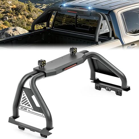 YZONA Sport Roll Bar لشاحنات الالتقاط، رف مطاردة سرير قابل للتعديل مقاس 61 بوصة - 66.9 بوصة مع مصابيح LED متوافقة مع سيلفرادو/سييرا 1500، F-150 F-250 F-350، رام 1500 2500 3500، تويوتا تندرا، نيسان تيتان in Kuwait