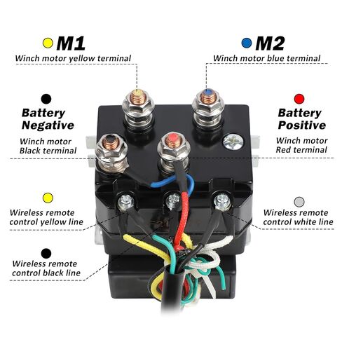 ZESUPER Solenoid Winch 12V 250A Winch Relay Contactor for 2000-5500lb Winches ATV UTV Winch Control Kit with Wireless Remote Universal Winch Accessories in Kuwait