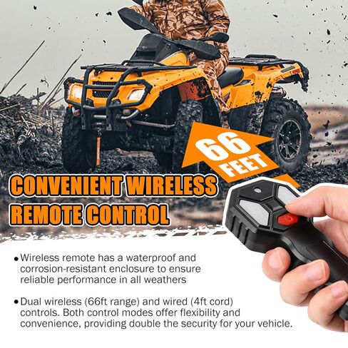 ZESUPER Solenoid Winch 12V 250A Winch Relay Contactor for 2000-5500lb Winches ATV UTV Winch Control Kit with Wireless Remote Universal Winch Accessories in Kuwait