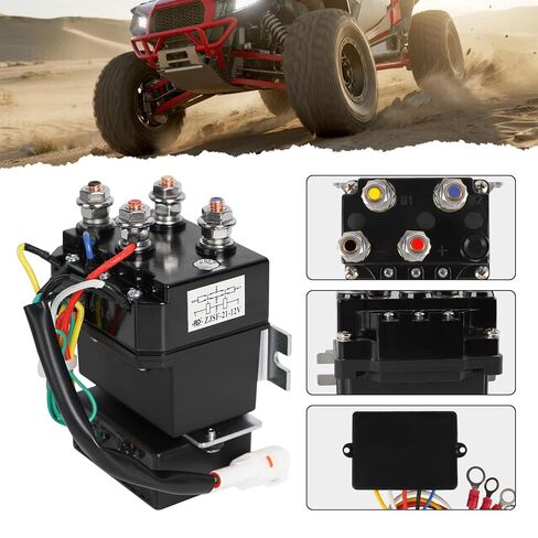 ZESUPER Solenoid Winch 12V 250A Winch Relay Contactor for 2000-5500lb Winches ATV UTV Winch Control Kit with Wireless Remote Universal Winch Accessories in Kuwait