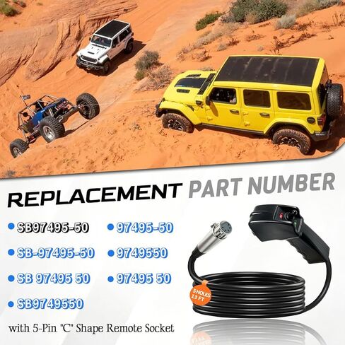 جهاز تحكم عن بعد SB97495-50 متوافق مع سلسلة SmittyBilt XRC Gen2، مناسب لـ XRC8، XRC10، XRC12 وXRC15 وما إلى ذلك، بديل لجهاز التحكم بالونش XRC Gen 2 وX2O Gen 2، استبدال # 97495-50 in Kuwait