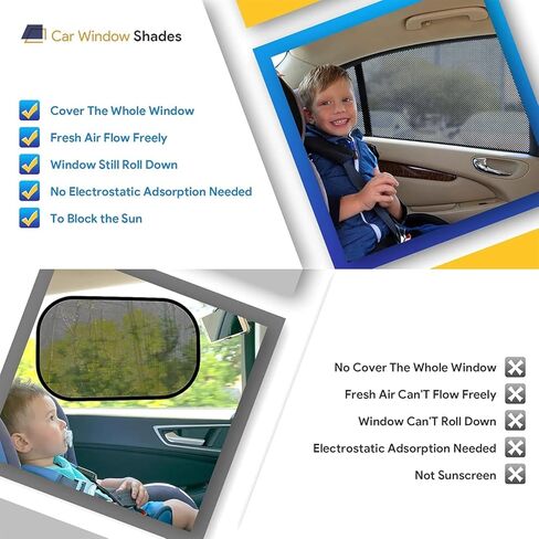 2 pcs Car Window Shade for 2017-2024 2025 2026 Ford F-250/F-350/F450 Door Frame Mesh Window Sock Over The Door Sunshade Baby Sun Blocker Automotive Bug Screen,Front in Saudi Arabia