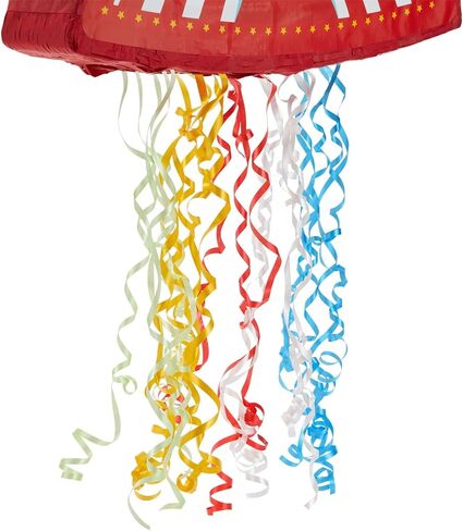 BLUE PANDA Pull String Circus Pinata - Small, 16.5 x 3 x 13 In, Red, Blue & Yellow - Carnival Pinata & Party Decoration - Pull String for Kids for Circus Themed Birthday Party in Kuwait