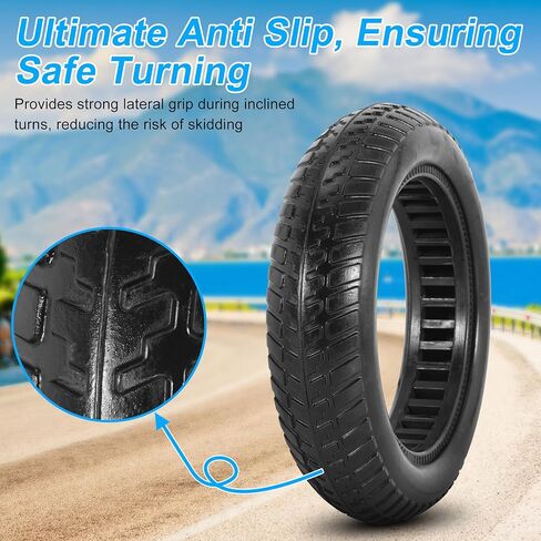 8 1/2x2 Tubeless Solid Tire for Electric Scooter, 50/75-6.1 Scooter Tire Fits for Xiaomi Pro 2/M365/1S & Gotrax V2/XR/APEX, Anti Slip & Explosion-Proof 8.50x2 Off-Road Replacement Wheel in Kuwait