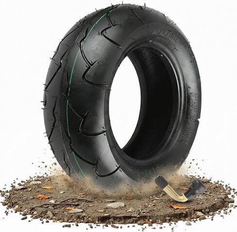 إطار 90/65-6 مع صمام هواء، 90 65 6 Neumático Scooter تصميم مداس مقاوم للاهتراء بدون أنابيب، 250 كيلو باسكال، أقصى سعة تحميل: 220 رطلاً in Kuwait