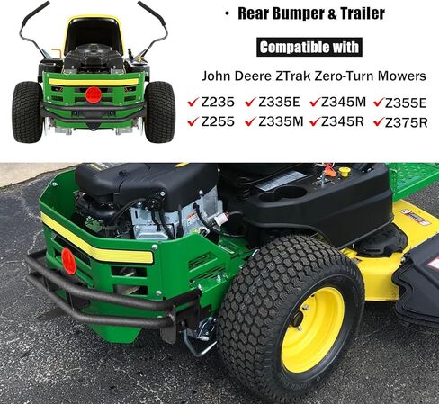 Rear Bumper and Trailer Hitch Kit Compatible with John Deere ZTrak Zero Turn Mowers Z235 Z255 Z335E Z335M Z345M Z345R Z355E Z375R in Kuwait