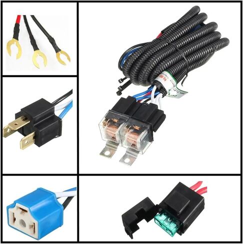 H4 مصباح أمامي LED بمفتاح سلبي/لمبة لمبة تتابع الأسلاك مجموعة قابس كوابل مجمعة ملحقات محرك السيارة استبدال أجزاء in Kuwait