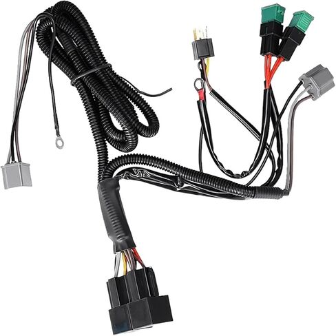 Relay Wire Harness H4 9003 Led Headlight Wiring Extension H4 9003 Headlight Relay Wiring Kit with High Heat Ceramic Plugs in Kuwait