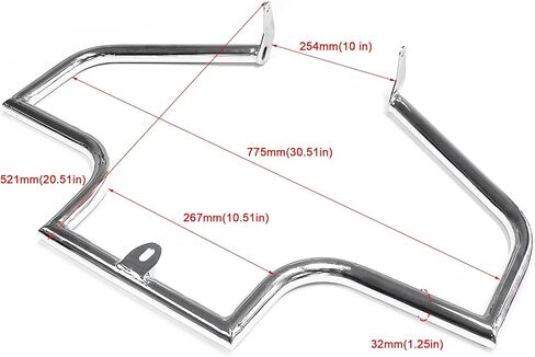 MZS Motorcycle Crash Bar Engine Guard Compatible with 2000-2017 Softail FLST FLS Heritage Deluxe Fat Boy Springer Classic Slim CVO, 1.25" Highway Bar Front Frame Guards Chrome in Kuwait