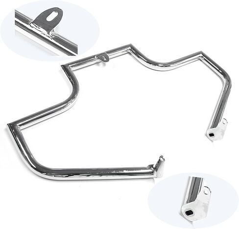 MZS Motorcycle Crash Bar Engine Guard Compatible with 2000-2017 Softail FLST FLS Heritage Deluxe Fat Boy Springer Classic Slim CVO, 1.25" Highway Bar Front Frame Guards Chrome in Kuwait