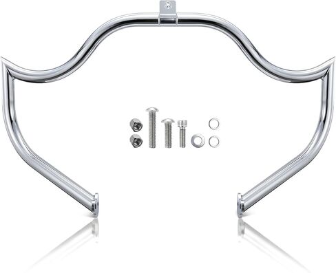 MoKitDora Touring 1.5" Crash Bar Highway Engine Guard for 1997-2008 Harley Road King Street Electra Glide Models, Chrome in Kuwait