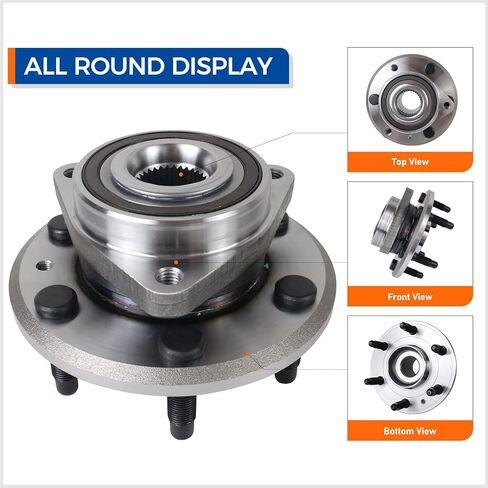 MACEL 513277 محمل العجلات ومجموعة المحور الأمامي/الخلفي لـ 08-17 Buick Enclave 09-17 Chevy Traverse، 07-16 GMC Acadia، 07-10 Saturn Outlook، 6 العروات مع ABS in Kuwait