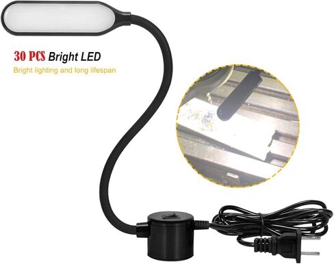 Sewing Machine Light LED Flexible Gooseneck Work Lamp with Magnetic Mount Base for Workbench Lathe Drill Press in Saudi Arabia