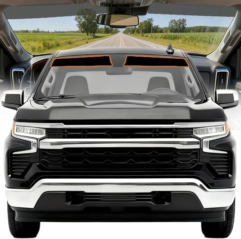 AUTOTEK Windshield Tint Strip for 2019-2026 Chevy Silverado 1500 Crew/Extended/Regular Cab | 2-Ply Car Sun Strip Tint with UV Protection & Anti-Glare, DIY Friendly Window Tint Film for Truck in Kuwait