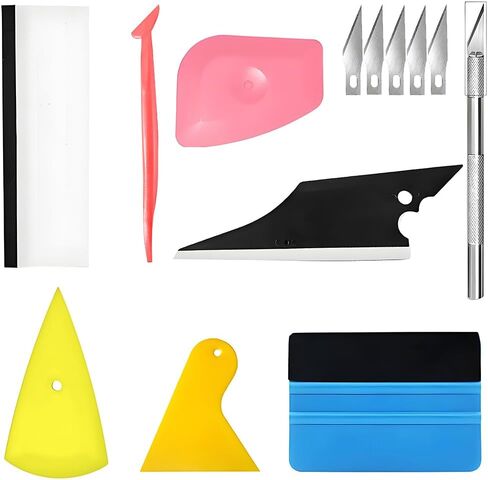 13PCS/Set Car Window Tint Tools Kit, Vehicle Glass Protective Film Installation Set, Automotive Window Film Tinting Wrap Application Tool Accessories, Universal Fit in Kuwait