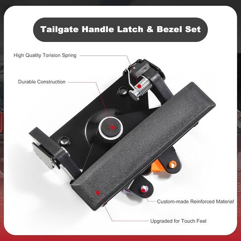 Tailgate Handle Latch and Bezel Trim，Nikimotorsport Tailgate Assist Compatible with 1988-2002 Chevy & GMC C/K 1500/2500/3500，Tailgate Handle OEM# 76105,77077,15991785,15991786 in Kuwait
