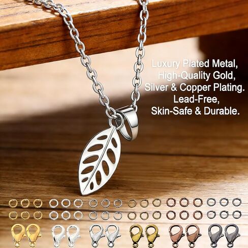60ft Cable Link Chains for Making Jewelry Necklace Earring Bracelet Findings, 6-Color 2mm Golden Silver Copper Plated Metal Link Rolls Bulk, Ideal for DIY Craft Kit and Gift Design Multi-Color in Kuwait