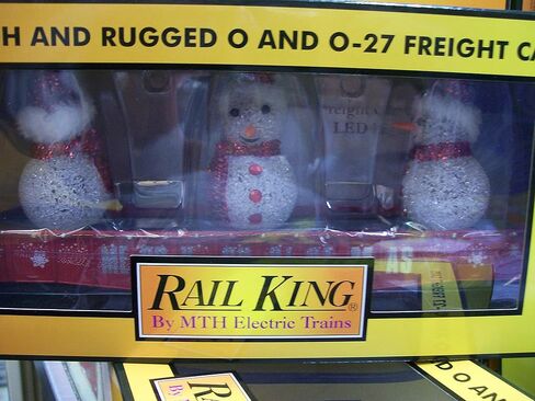 MTH O Gauge RED Christmas Holiday Gondola W/Lighted Snowmen in Kuwait