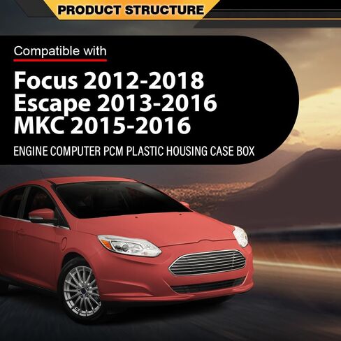 حافظة بلاستيكية لمحرك الكمبيوتر متوافقة مع Ford Focus 2012-2018، Fit Escape 2013-2016، Fit Lincoln MKC 2015-2016 CV6Z 12B523-C، CV6Z 12A659-C، CV6Z12B523C، CV6Z12A659C in Kuwait