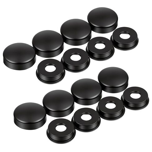 8 Sets Car Plate Screw Caps License Plate Frame Screw Caps Universal License Plates Frame Screws Cap Kit Black Car Plates Frames Frames Bolts Fastener Head Covers Cap for Truck Van Cars in Kuwait