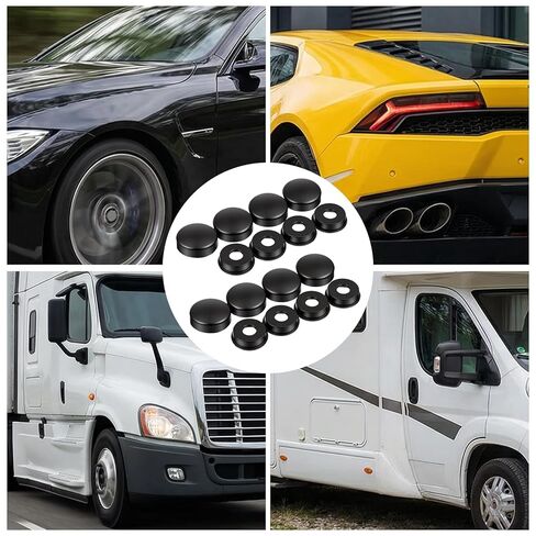 8 Sets Car Plate Screw Caps License Plate Frame Screw Caps Universal License Plates Frame Screws Cap Kit Black Car Plates Frames Frames Bolts Fastener Head Covers Cap for Truck Van Cars in Kuwait