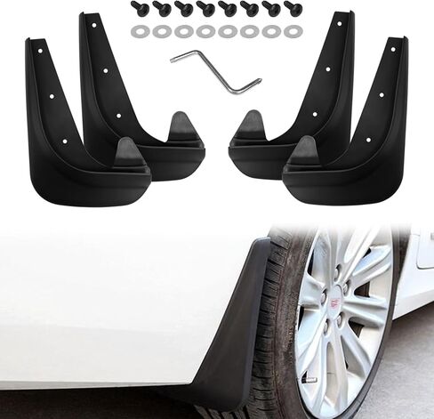 4PCS Car Mud Flaps Splash Guards No Drilling Mudguards Front Rear Fender Guards Wheel Tire Mud Splash Protection Universal Fit Sedan SUV Truck Pickup Heavy Duty Automotive Replacement Accessories in Kuwait