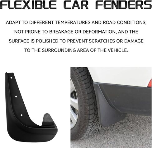 4PCS Car Mud Flaps Splash Guards No Drilling Mudguards Front Rear Fender Guards Wheel Tire Mud Splash Protection Universal Fit Sedan SUV Truck Pickup Heavy Duty Automotive Replacement Accessories in Kuwait