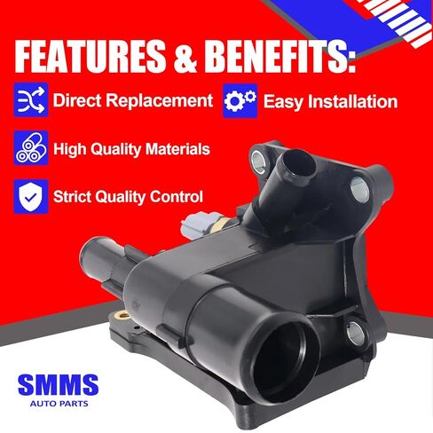 منفذ مياه مبرد المحرك SMMS مع مستشعر مناسب لمازدا 3 5 6 CX-7 2006-2015 2.0L 2.3L 2.5L استبدال #902-690 LF94-15-17Z in Kuwait