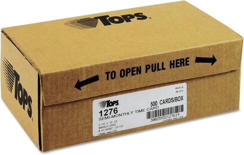 TOPS 1276 بطاقة الوقت لسينسيناتي/لاثيم/سيمبلكس/أكروبرينت، نصف شهرية (صندوق مكون من 500) in Kuwait