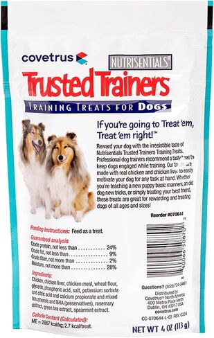 NutriSentials Trusted Trainers Training Treats for Dogs - Soft Dog Treats for Small, Medium & Large Dogs - Chicken Flavor - 3 Pack - 4 oz in Saudi Arabia