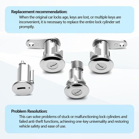Ignition/Door/Trunk Lock Set Compatible with Ford Mustang 1967 1968 1969 Replaces C7AZ-6222050-MK in Kuwait