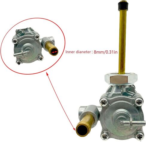 Fuel Petcock Valve Compatible with Honda Shadow Aero VT750C2 VT750CA VT750C2F 2007-2009 VT750C Gas Tank Switch Replace 16950-MEG-023 in Kuwait